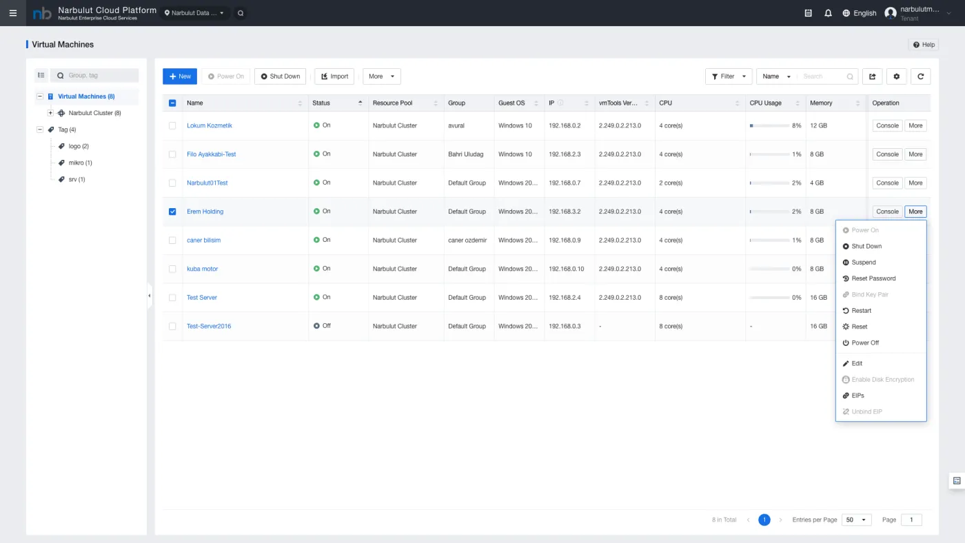 Şekil 11 — Disaster Recovery sayfası